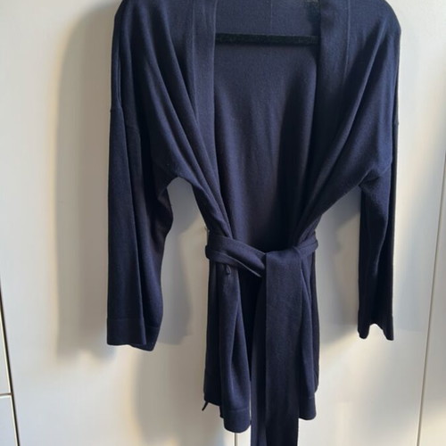 Stradivarius Blue Knitted Cardigan With Belt Size M Like New