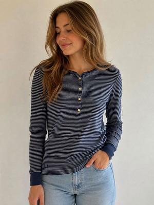 Lauren Jeans Co. Ralph Lauren striped longsleeve blue white cotton