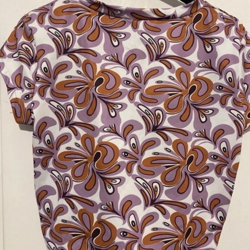 Set palazzo pants crop top printed new, purple