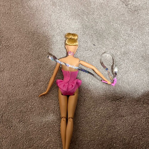 Barbie rhythmic gymnast doll with ribbon like new