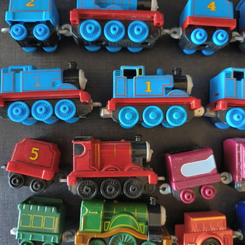 Thomas Trains set of 20 small metal magnetic used
