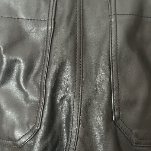 Leather pants Zara black, like new with minor defect