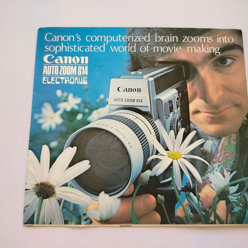 Canon Autozoom 814 Electronic brochures used, pack of 2, 70s