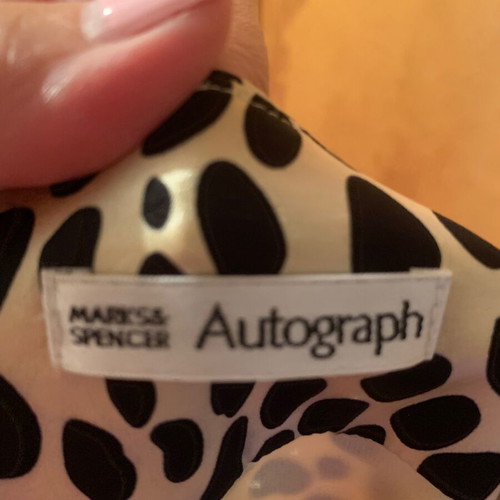 Marks & Spencer dress new, beige with black dots, size XL