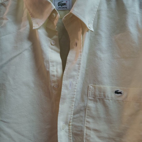 Lacoste men's shirt used, yellow size XL