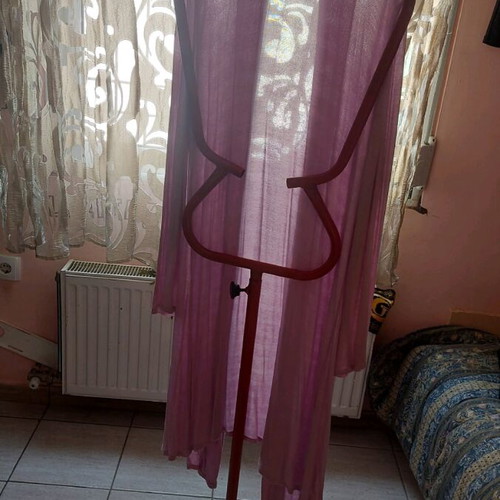 Long pink cardigan like new, one size L/XL, Made in Italy