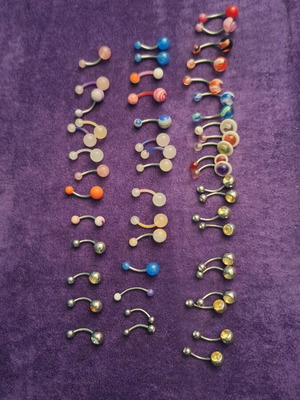 Piercings set new, 50 pieces