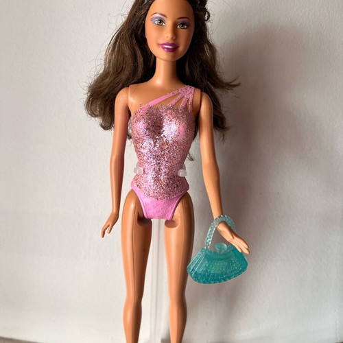 Barbie pink body & turquoise skirt doll 2002, like new