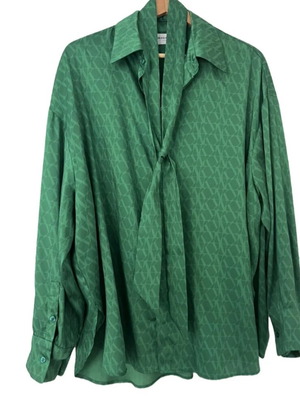 Vassia Kostara shirt green emerald with logo like new