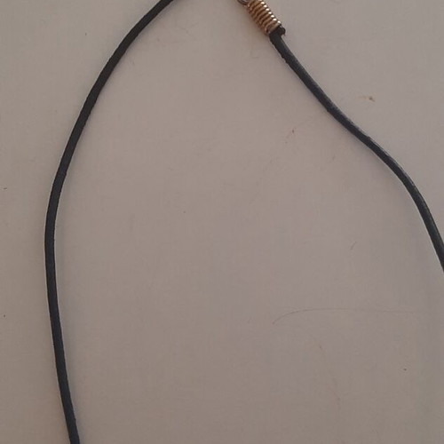 Handmade 80s necklace, brown and red