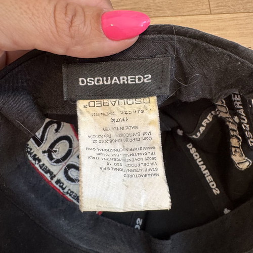 Dsquared2 DSQ2 Black Distressed Baseball Cap Hat used