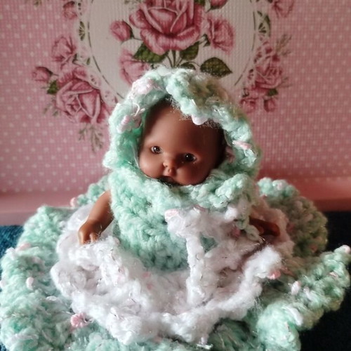 Doll with Handmade Dress and Hat New