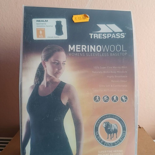 Trespass Realm Merino sleeveless thermal and waterproof jacket set, new, XS