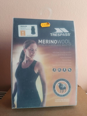Trespass Realm Merino γυναικείο αμάνικο ισοθερμικό και αδιάβροχο τζάκετ σετ, καινούργιο, XS