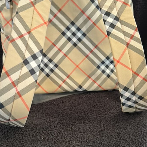 Burberry backpack like new with 2 zippered compartments and adjustable straps