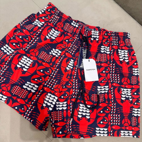 Vilebrequin swim shorts with lobster print, new, size L