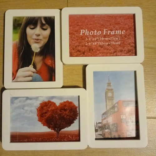 Plastic photo frame 5 positions like new
