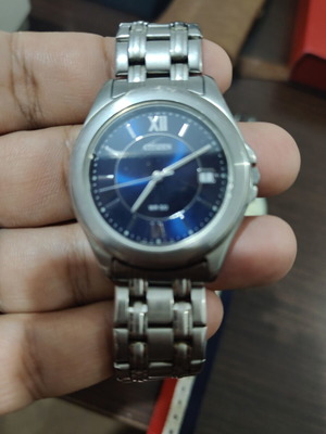 Citizen Vintage Watch used, stainless steel, gray and blue