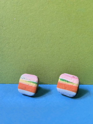 Polymer clay earrings new, handmade, minimalist