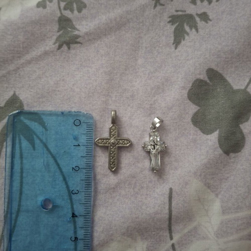 Two small cross pendants