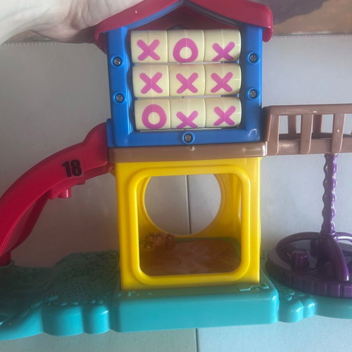 Fisher-Price Little People playground with slide and tic-tac-toe used