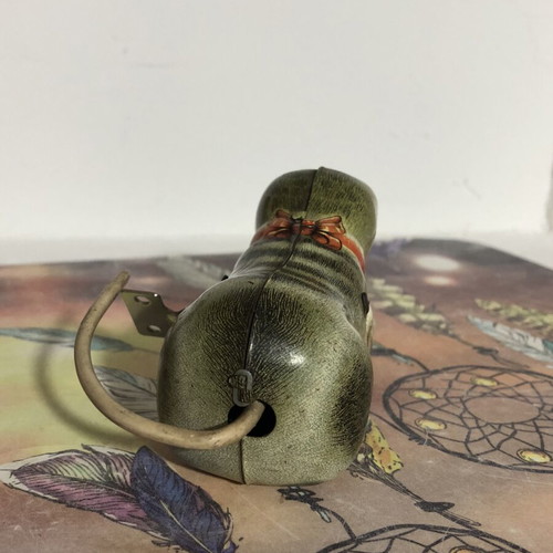 Vintage Original Clockwork Kohler Cat with Ball Tin Plate Toy