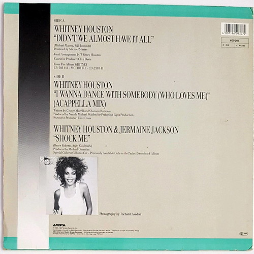Whitney Houston Didn't We Almost Have It All 12" Maxi Single vinyl near mint