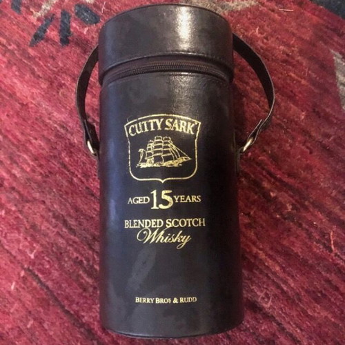 Cutty Sark leather promotional bottle case like new
