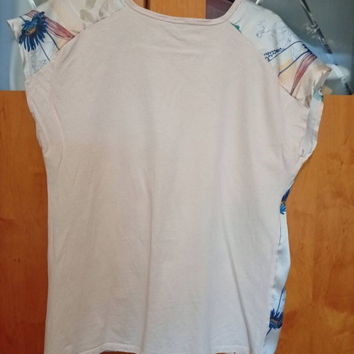 Zara Satin and Cotton Floral Blouse like new, size S-M