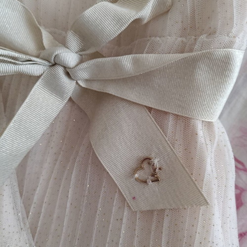Mayoral glittery beige dress for girls, size 8 years