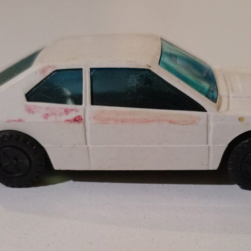Joy - Toy No 7 car used, vintage, plastic, white, small