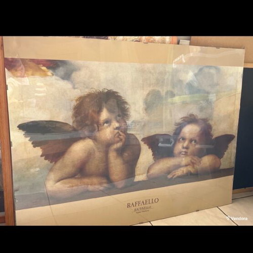 4 paper illustrations, paintings for frames