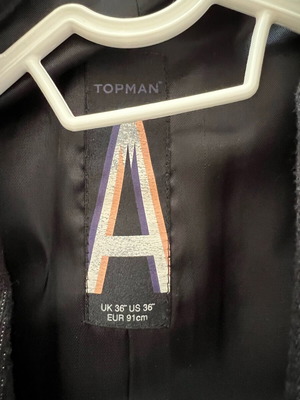 TopMan black shiny suit like new, size M EU 46/48