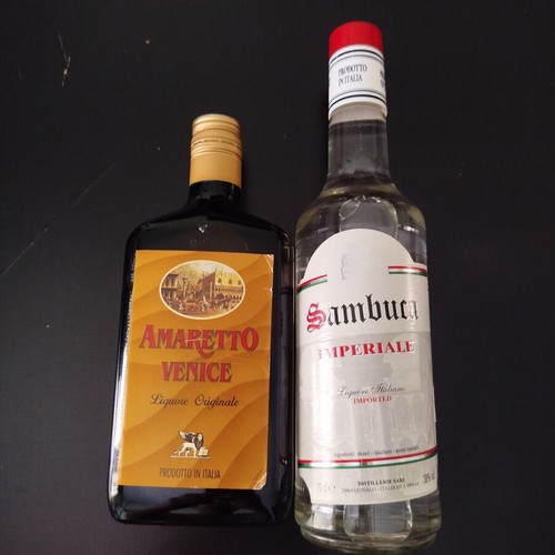 Amaretto Venice and Sambuca Imperiale liqueurs sealed, 20 years old