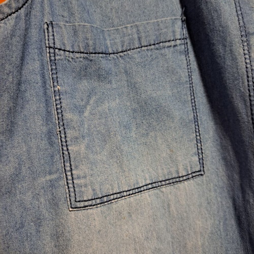 Denim sleeveless shirt like new, size S, blue