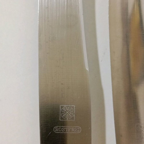 Set of knives used, 4 pcs, ROSTFREI, chrome
