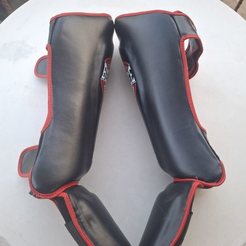 Benlee Rocky Marciano Leather Sparring Set 14oz Gloves & L/XL Shin Guards like new