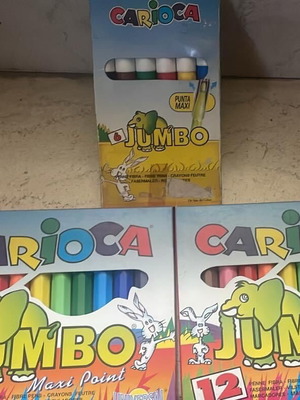 Vintage Carioca Jumbo marker sets, three sets