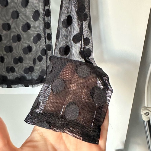 Zara black see-through top used, size S