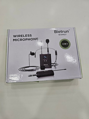 Bietrun WXM07 ασύρματο σύστημα μικροφώνου UHF 3 σε 1 καινούργιο