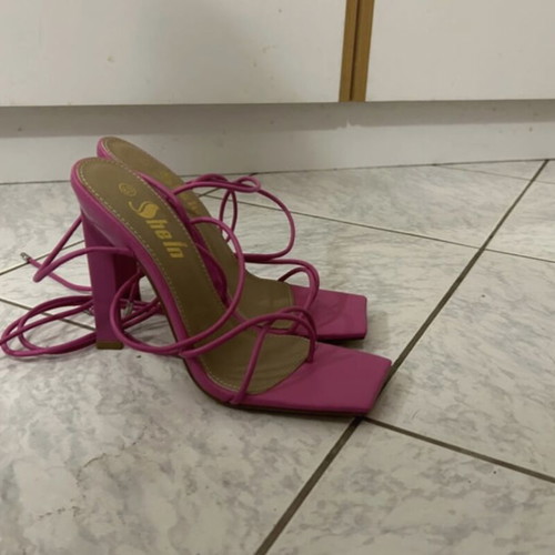 Summer sandals used, pink, size 37
