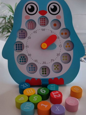Children's clock toy like new, decorative room item
