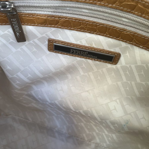 Ferre Vintage handbag used, calf leather, 50x34x16 cm