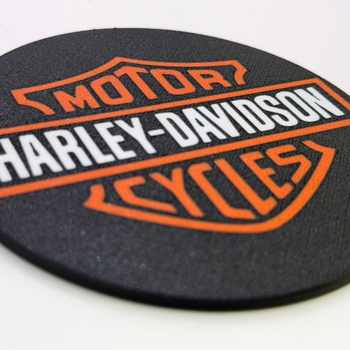 Harley-Davidson 3D Printed Coasters Set of 5 new with holder
