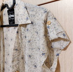 BSB short-sleeve shirt like new, beige and blue, size S