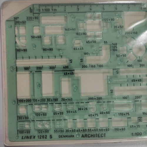 Linex Drawing Stencil 1:100 Architect Engineer Furniture New