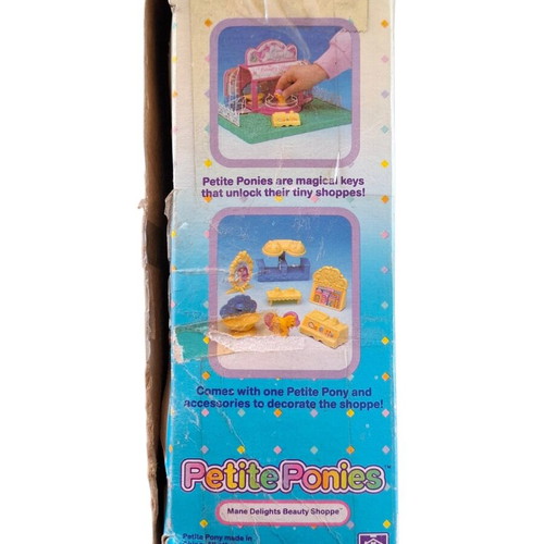 Vintage Hasbro My Little Pony Petite Ponies Mane Delights Beauty Shoppe new in box
