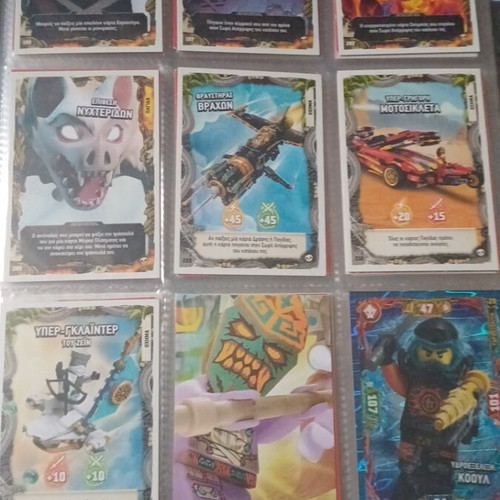 Κάρτες Lego Ninjago trading game σαν καινούργιες, 127 τεμάχια από season 20-22