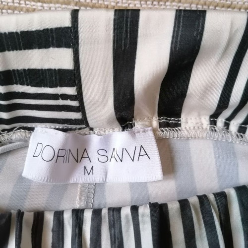 Dorina Savva flare pants M, elastic waist, stretch fabric