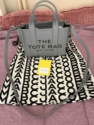 Marc Jacobs Small Leather Tote Bag, grey